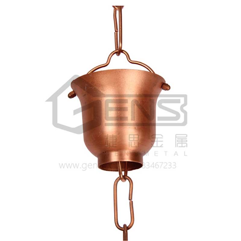 大圆铜雨链 檐沟排水链 GBGRC01005