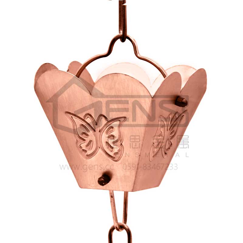 蝴蝶铜雨链 金属排水链 GBGRC01002